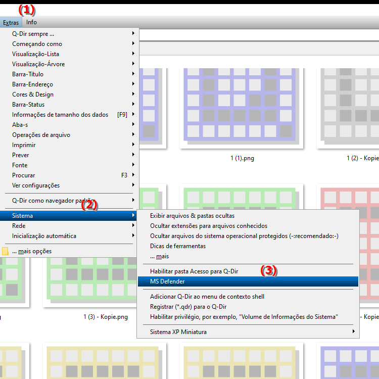 Qual é o papel do Microsoft Defender no Quad File Explorer